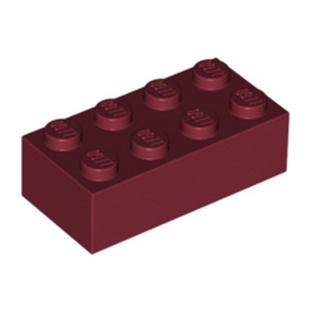 LEGO 6117418 BRICK 2X4 - NEW DARK RED