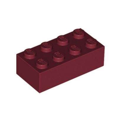 LEGO 6117418 BRICK 2X4 - NEW DARK RED