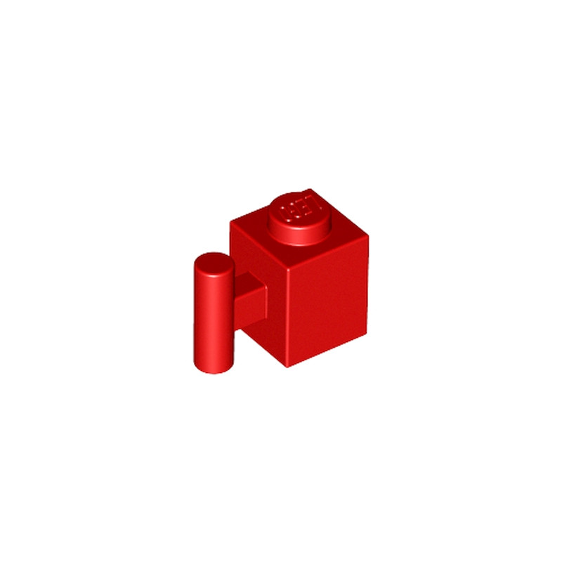 LEGO 292121  BRICK 1X1 W. HANDLE - ROUGE
