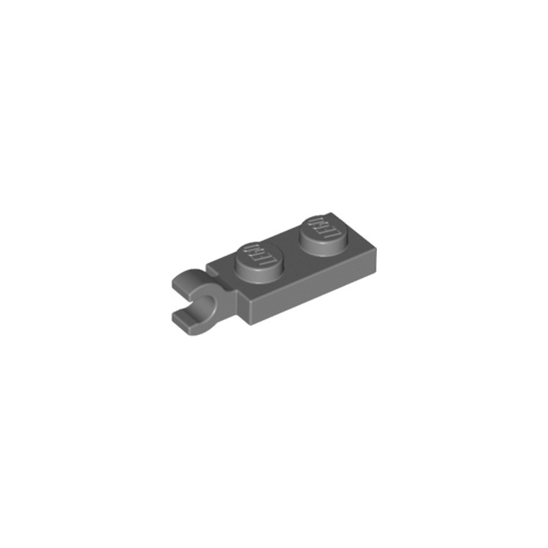LEGO 4581225	PLATE 2X1 W/HOLDER,VERTICAL - Dark Stone Grey
