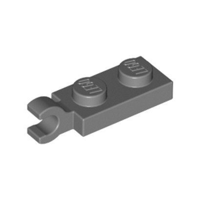 LEGO 4581225	PLATE 2X1 W/HOLDER,VERTICAL - Dark Stone Grey