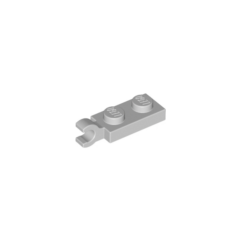 LEGO 6319336 PLATE 2X1 W/HOLDER,VERTICAL - MEDIUM STONE GREY