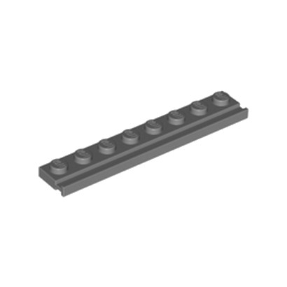 LEGO 4210967  PLATE 1X8 / RAIL - DARK STONE GREY