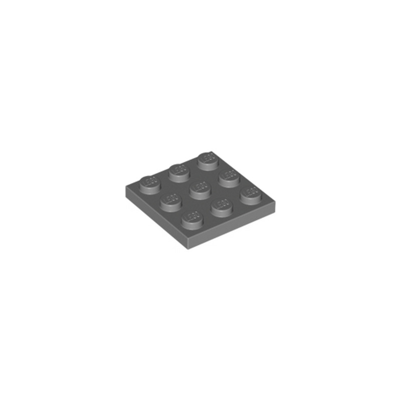 LEGO 6039176 PLATE 3X3 - DARK STONE GREY
