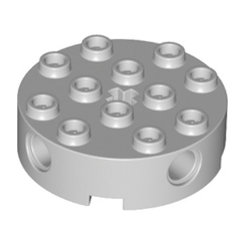 LEGO 4211527 - Brique Rond Technic 4x4 - Médium Stone Grey