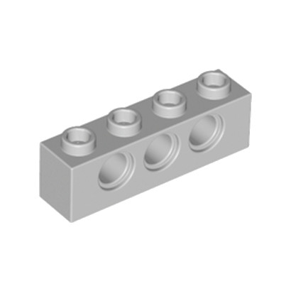 LEGO 4211441	TECHNIC BRICK 1X4, Ø4,9 - Medium Stone Grey