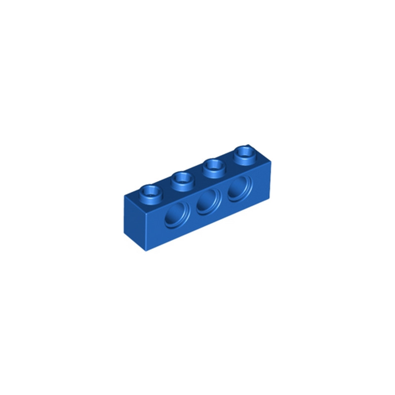 LEGO 370123 TECHNIC BRICK 1X4, Ø4,9 - BLEU