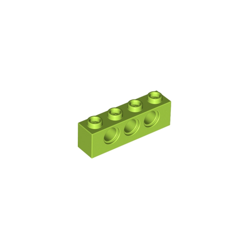 LEGO 6132373 TECHNIC BRICK 1X4, Ø4,9 - Bright yellowish green
