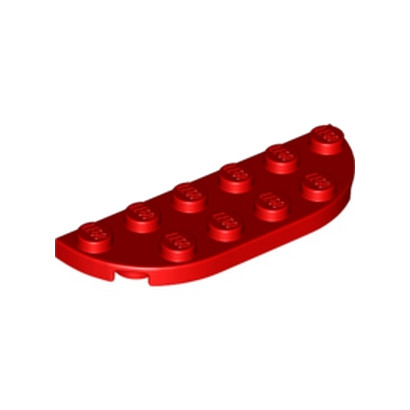 LEGO 6108802 1/2 ROND 2X6 - ROUGE