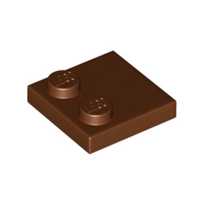 LEGO 6196221 - Plate 2x2 - Reddish brown 