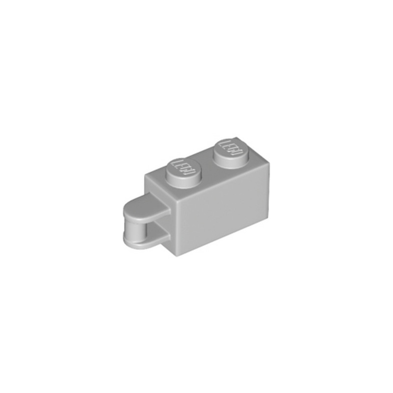 LEGO 6198932 - BRICK 1X2, W/ 3.2 SHAFT, VERT. END - MEDIUM STONE GREY