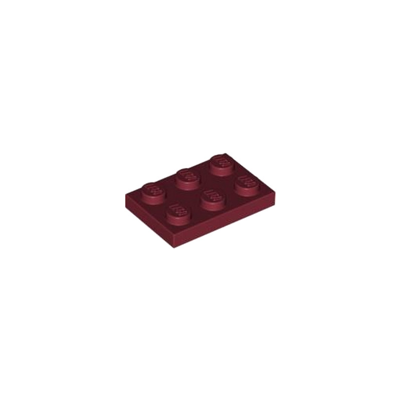 LEGO 6264030 PLATE 2X3 - NEW DARK RED