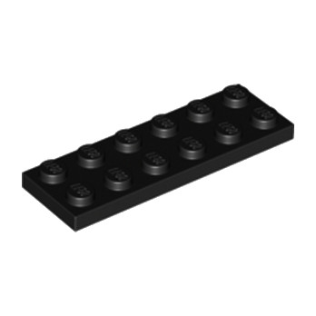LEGO 379526 PLATE 2X6 - NOIR