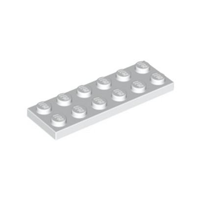 LEGO 379501 PLATE 2X6 - WHITE