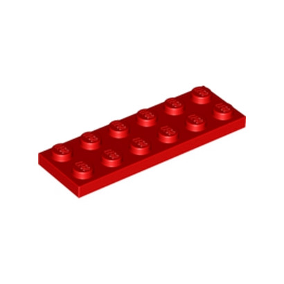 LEGO 379521 PLATE 2X6 - ROUGE