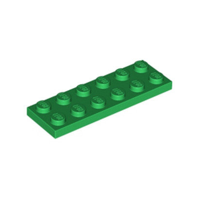 LEGO 379528 PLATE 2X6 - DARK GREEN