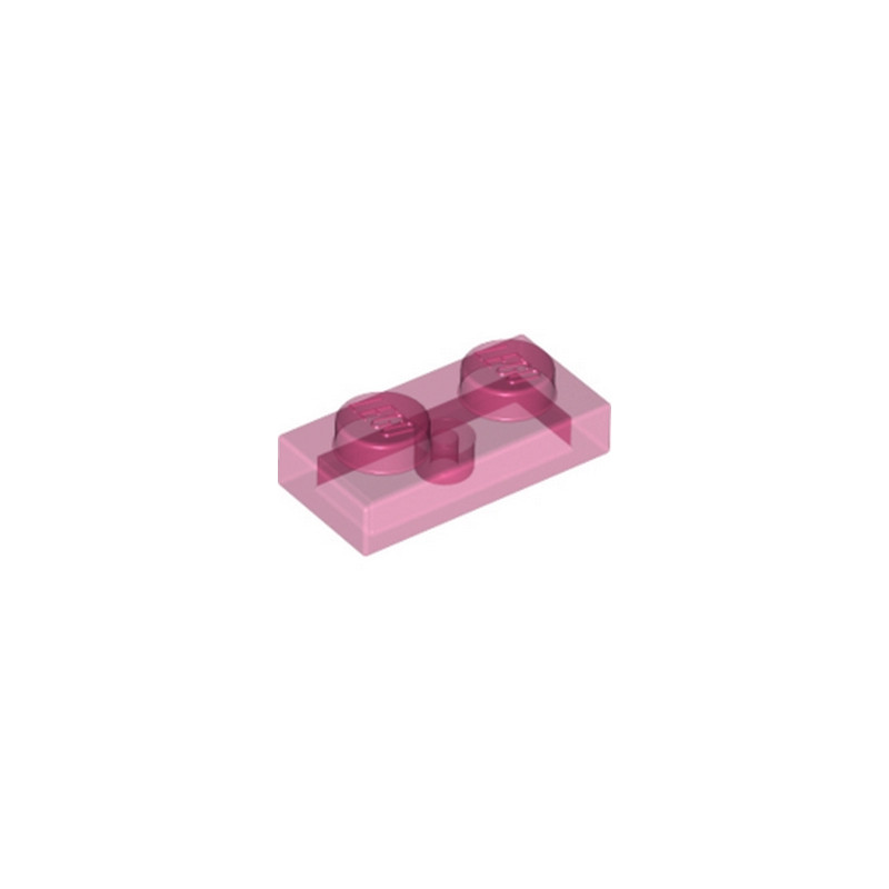 LEGO 6172369 PLATE 1X2 - ROSE TRANSPARENT