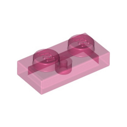 LEGO 6172369 PLATE 1X2 - ROSE TRANSPARENT