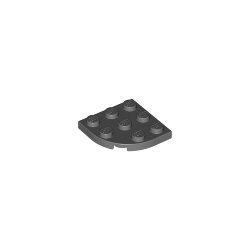 LEGO 4212075 PLATE 3X3, 1/4 CIRCLE - Dark Stone Grey
