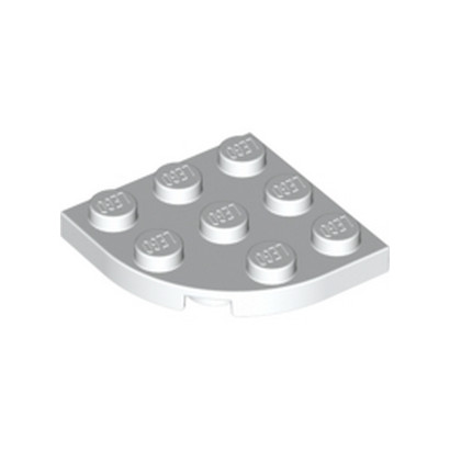 LEGO 4124432 PLATE 3X3, 1/4 CIRCLE - BLANC