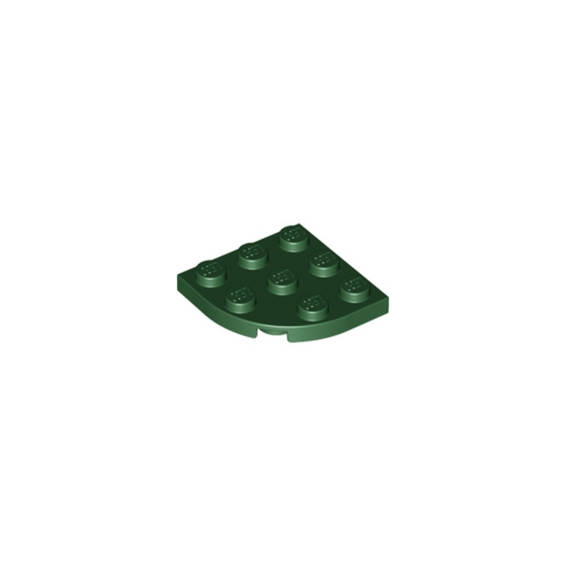 LEGO 6001836  PLATE 3X3, 1/4 CIRCLE - Earth Green