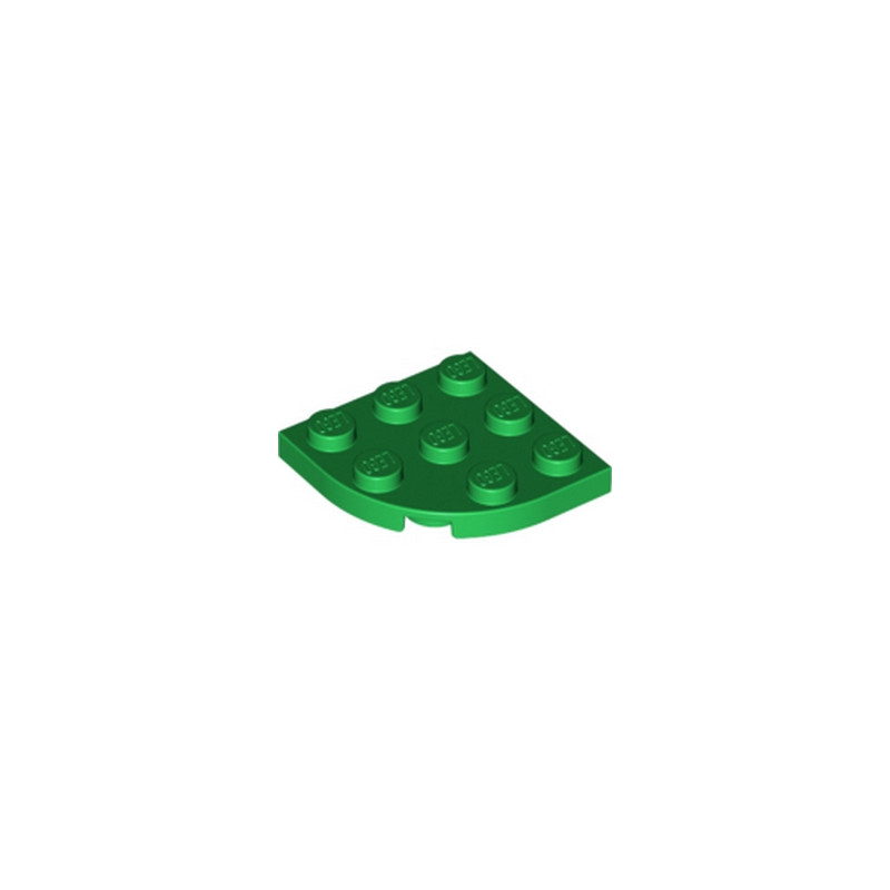 LEGO 6062166 PLATE 3X3, 1/4 CIRCLE - DARK GREEN