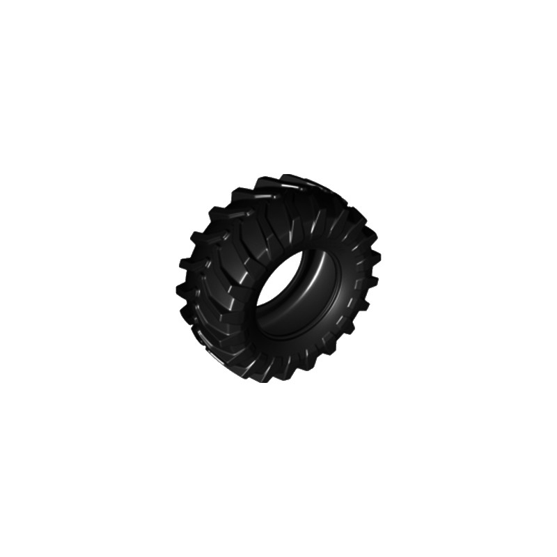 Lego technique technic 4 roues pneus taille 94.8 x 44 R avec jante noir brillant 