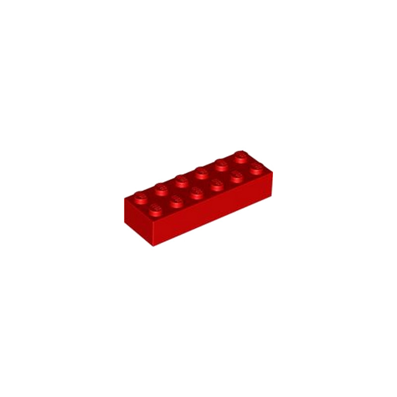 LEGO 4181138 BRIQUE 2X6 - ROUGE