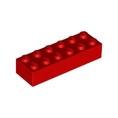 LEGO 4181138 BRIQUE 2X6 - ROUGE
