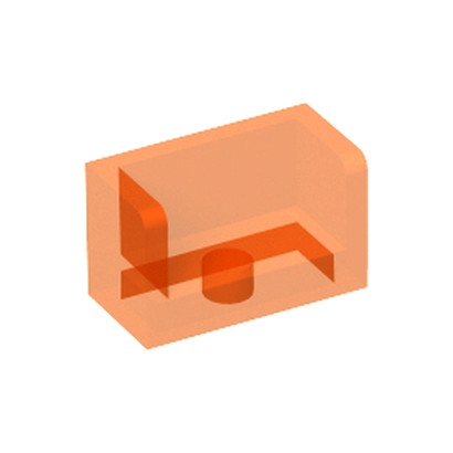 LEGO 6181312 - Cloisons 1X2X1- Orange Fluo Transparent