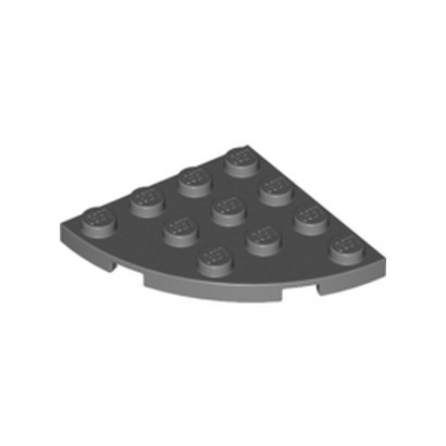 LEGO 4222042 PLATE 4X4, 1/4 CIRCLE - DARK STONE GREY