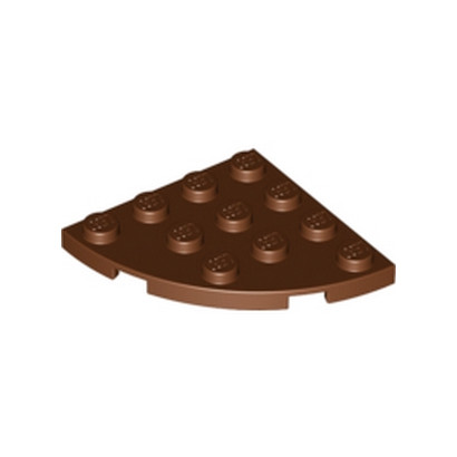 LEGO 4211297  PLATE 4X4, 1/4 CIRCLE - REDDISH BROWN