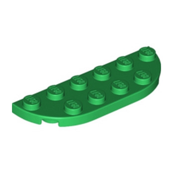 LEGO 6133852 1/2 CIRCLE PLATE 2X6 -  DARK GREEN