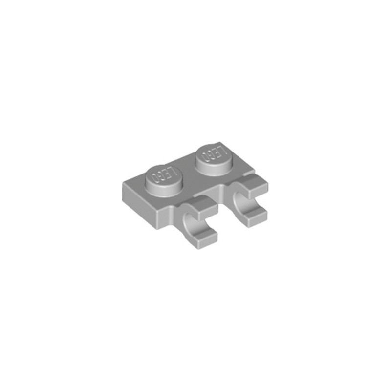 LEGO 4515173 PLATE 1X2 W/HOLDER, VERTICAL - MEDIUM STONE GREY