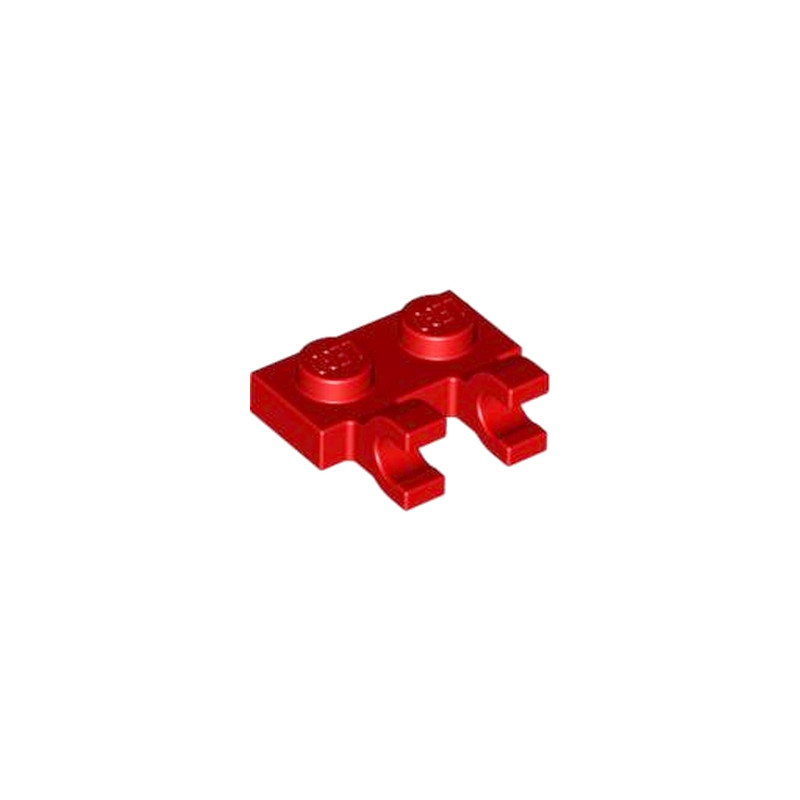 LEGO 6360036 PLATE 1X2 W/HOLDER, VERTICAL - ROUGE
