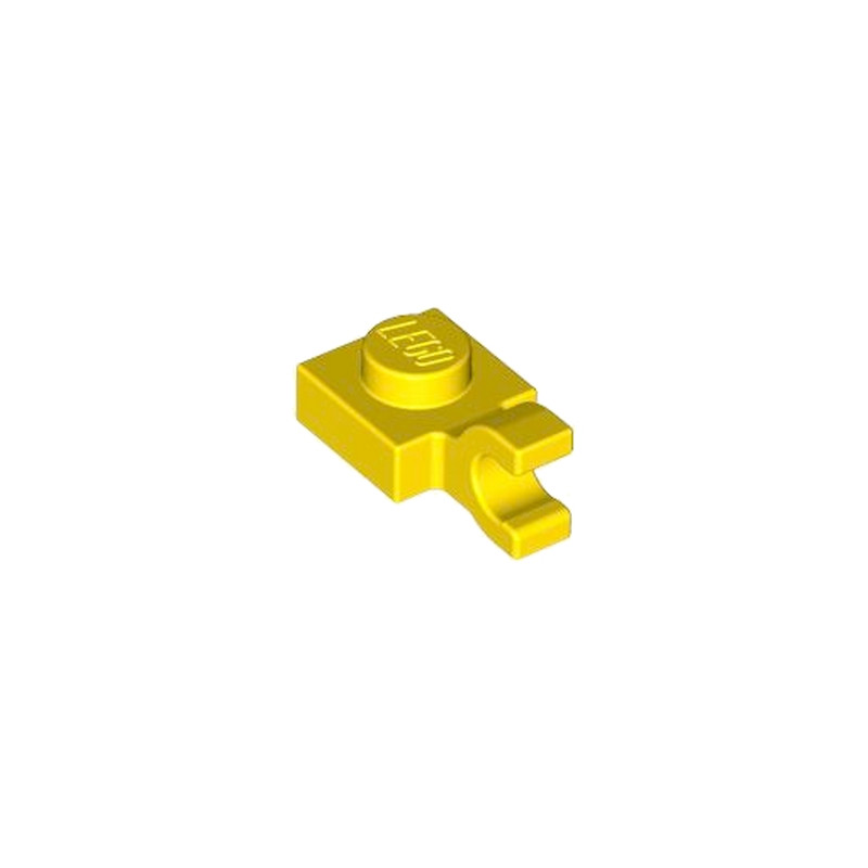 LEGO 6347294 PLATE 1X1 W/HOLDER VERTICAL - JAUNE