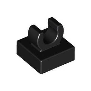 LEGO 6335388 PLATE 1X1 W. UP RIGHT HOLDER - BLACK