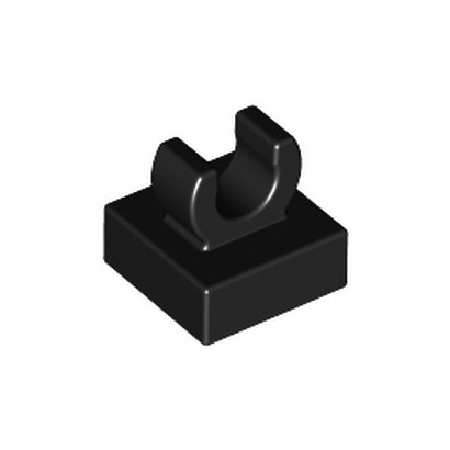 LEGO 6335388 PLATE 1X1 W. UP RIGHT HOLDER - NOIR