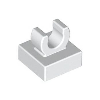 LEGO 6348055 PLATE 1X1 W. UP RIGHT HOLDER - BLANC