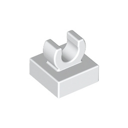 LEGO 6348055 PLATE 1X1 W. UP RIGHT HOLDER - BLANC
