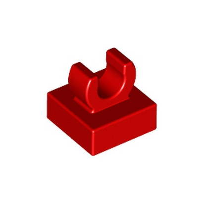 LEGO 6348058 PLATE 1X1 W. UP RIGHT HOLDER - RED