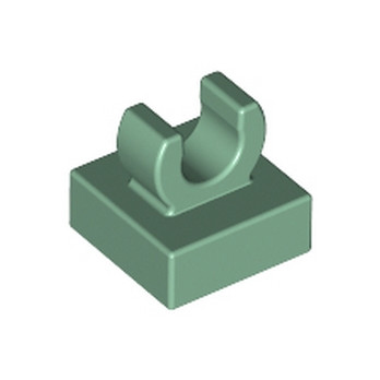 LEGO 6125669 PLATE 1X1 W. UP RIGHT HOLDER - SAND GREEN