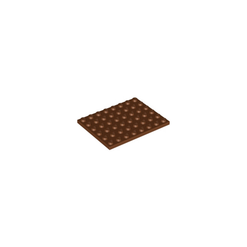 LEGO 4223729 PLATE 6X8 - REDDISH BROWN