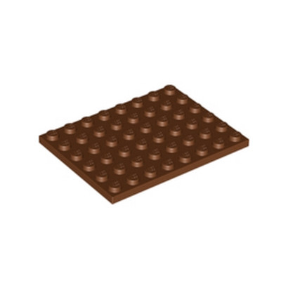 LEGO 4223729 PLATE 6X8 - REDDISH BROWN