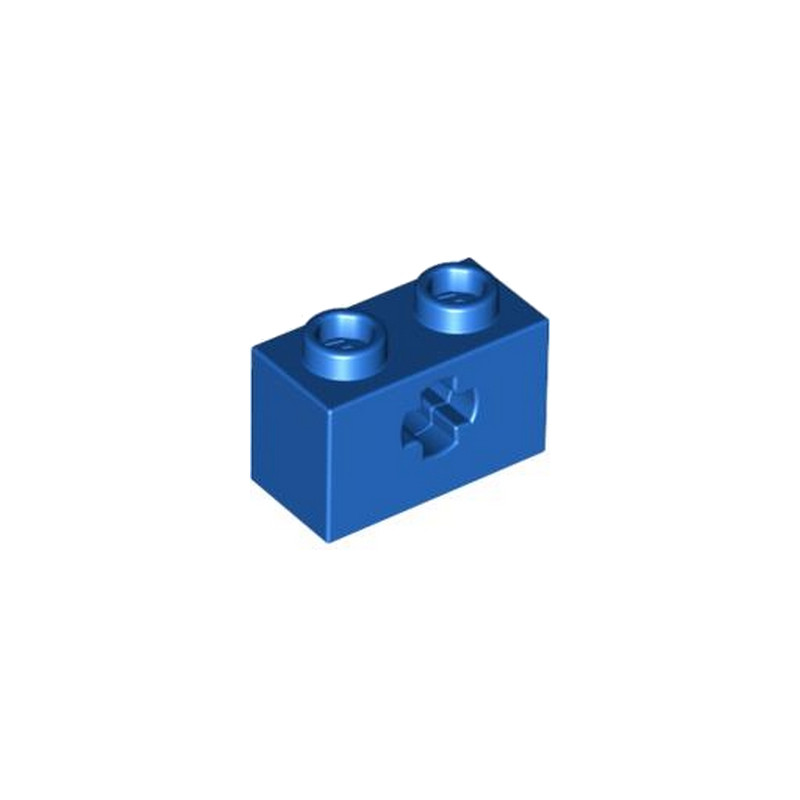 LEGO 6206251 BRICK 1X2 WITH CROSS HOLE - BLUE