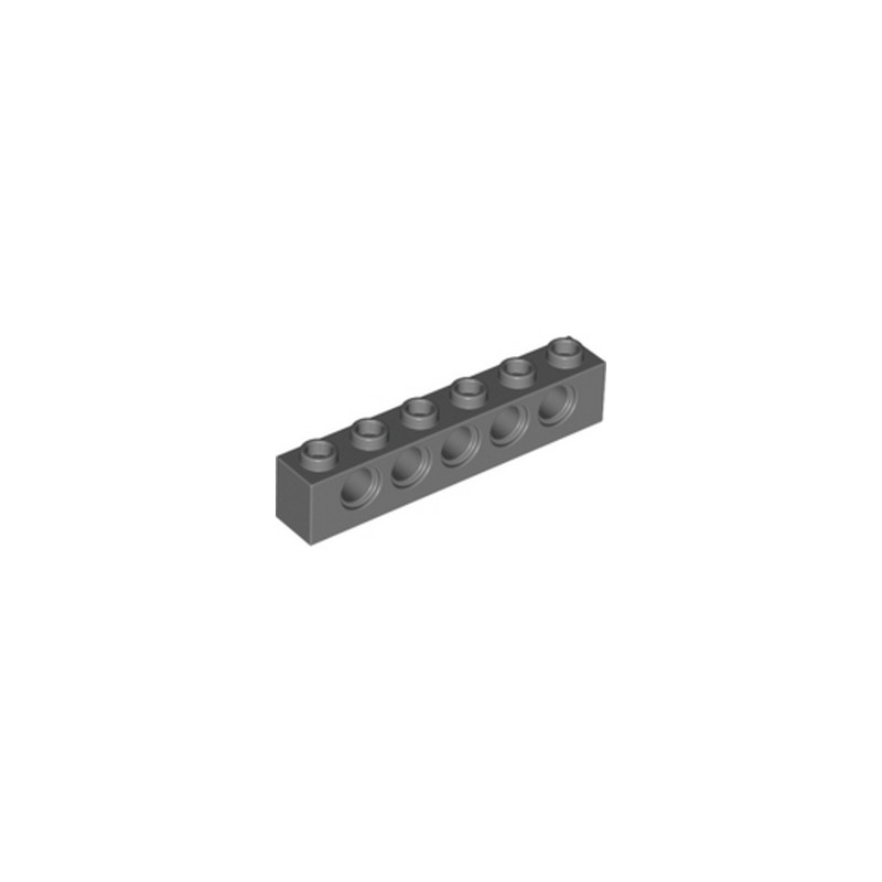 LEGO 4210917 TECHNIC BRIQUE 1X6, Ø4,9 - DARK STONE GREY