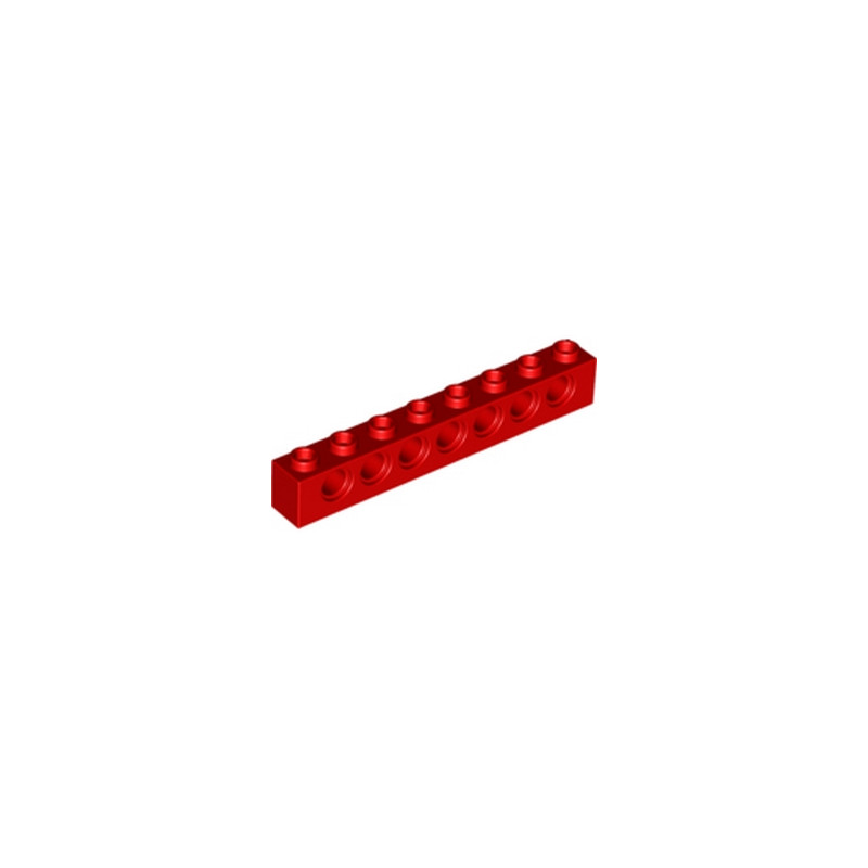 LEGO 370221  TECHNIC BRIQUE 1X8 - ROUGE