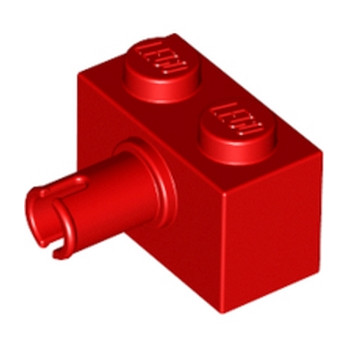 LEGO 6393320 BRICK 1X2 W. HORIZONTAL SNAP - RED
