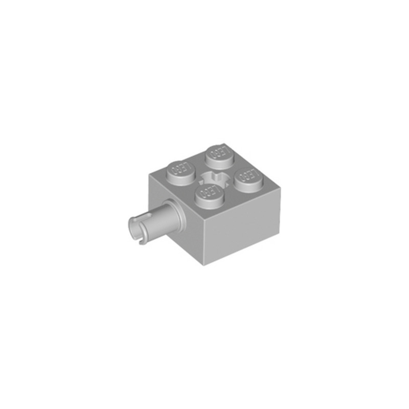 LEGO 6347704 BRICK 2X2 W. SNAP AND CROSS - MEDIUM STONE GREY