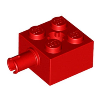 LEGO 623221 BRIQUE 2X2 W. SNAP AND CROSS - ROUGE